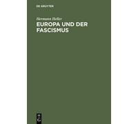Hermann Heller Europa Und Der Fascismus (Copertina rigida)