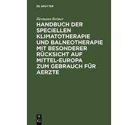 Hermann Reimer Handbuch Der Speciellen Klimatotherapie Und Ba (Copertina rigida)