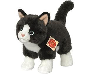 Hermann Teddy Collection 918202 20 cm Black/White Cat Standing Plush Toy