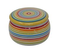 Hermans-Keramik Burro in ceramica raffreddata ad acqua francese originale, mai più burro duro per colazione, burro sempre fresco e spalmabile, ca. 125 gr di burro, KRINGEL COLORATO B-K