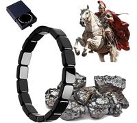 Hermes, braccialetto regolabile in ematite magnetica, ispirato ai guerrieri romani e vichinghi, per uomini e donne (pezzo singolo)