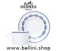 HERMES CHAINE D'ANCRE BLUE Breakfast Cup and Saucer 1pz