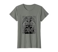 Hermes Dio Greco Maglietta, Donna, Verde Militare mélange, L