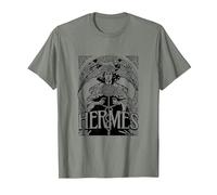 Hermes Dio Greco Maglietta, Uomo, Verde Militare mélange, L