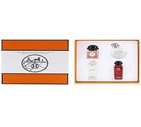 Hermes Women's Perfumes Discovery Set cofanetto regalo: EDP Twilly d´Hermes 7,5 ml + EDT Un Jardin Sur Le Nil 7,5 ml + acquia di colonia Eau De Rhubarbe Écarlate 7,5 ml + EDT Eau Des Merveilles 7,5 ml per Donna