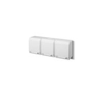 HERMES Presa tripla con/u 2P+Z SCHUKO IP44 bianco 0326-02