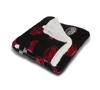 A.C.Milan, Coperta Plaid Pile Sherpa Agnellato, 130x160, Invernale, Doppio Strato, Letto Divano, Morbida Calda, Prodotto Ufficiale