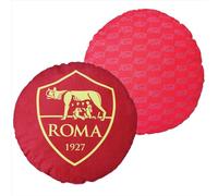 hermet A.S Roma | Cuscino Rotondo Arredamento | Giallo Rosso | Prodotto Ufficiale