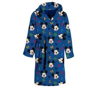 hermet Accappatoio In Spugna, 100% Cotone, Accappatoio da Bambino, Con Cappuccio e Cintura, Disegno Con Topolino, 4/5 Anni