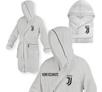 hermet Accappatoio Juve con Cappuccio | Accappatoi JUVENTUS FC Calcio Personalizzabili con Nome Ricamato PS 09653-BS