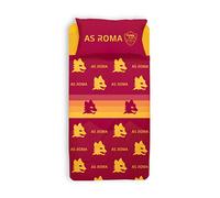 hermet AS Roma - Completo Lenzuola e Federe, Letto Singolo, 100% Cotone, Prodotto Ufficiale, Unisex