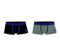 hermet Boxer Uomo Inter - Confezione da 2 Pezzi, Taglia M, Nero e Grigio, Mutande Adulto, Cotone Elasticizzato, Prodotto Ufficiale