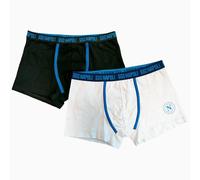 hermet Boxer Uomo Napoli - Confezione da 2 Pezzi, Taglia XXL, Nero e Bianco, Mutande Adulto, Cotone Elasticizzato, Prodotto Ufficiale
