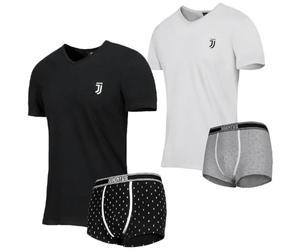 hermet Completo Intimo Juve - Maglia Girocollo e Boxer | Abbigliamento Intimo Ufficiale Juventus FC Calcio PS 08917