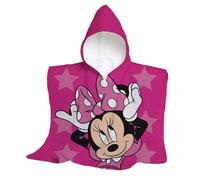 hermet, Disney, Minnie, Telo Mare Con Cappuccio, Poncho Mare Maxi da Bambino, 60x60 cm, Asciugamano da Spiaggia o Piscina, 100% Morbido Cotone