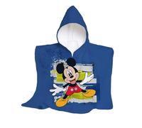 hermet, Disney, Topolino, Telo Mare Con Cappuccio, Poncho Mare Maxi da Bambino, 60x60 cm, Asciugamano da Spiaggia o Piscina, 100% Morbido Cotone