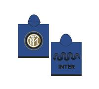 hermet Inter 8916 020 2120 Poncho in Spugna, 100% Cotone, Nero/Azzurro, 50 x 50 x 1 cm