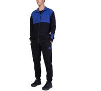 hermet Inter, Tuta da Casa da Uomo, Pigiama Homewear in Felpa Garzata, Felpa con Full Zip e Pantalone con Coulisse in Vita, con Logo dell'Inter, Royal, Taglia M
