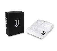 hermet Juventus, Accappatoio con Cappuccio, Accappatoio Unisex, in Spugna 380 gsm, 100% Cotone, Logo della Juventus Lato Cuore, Taglia S