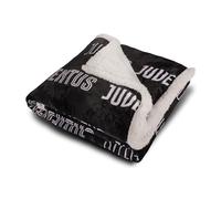 Juventus F.C., Coperta Plaid Pile Sherpa Agnellato, 130x160, Invernale, Doppio Strato, Letto Divano, Morbida Calda, Prodotto Ufficiale
