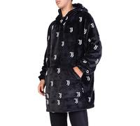 hermet Juventus, Plaid con Maniche, Coperta Con Maniche e Cappuccio, Felpa da Casa con Cappuccio, Poncho Homewear, 100% Poliestere, Morbido e Caldo, Soft Touch, Taglia Unica, Prodotto Originale
