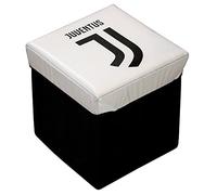 hermet Juventus Pouf Contenitore, Poliestere, Bianco, 31x31x33 cm