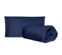 hermet Laura Biagiotti, Set Copripiumino Letto Singolo Tinta Unita In Percalle, Blu Royal, Parure Copripiumino, Sacco + Federa, 100% Cotone