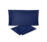 hermet Laura Biagiotti, Set Lenzuola Letto Singolo In Tinta Unita In Percalle 100% Cotone, Blu Royal, Lenzuolo da Sopra + Lenzuolo Con Angoli + Federa