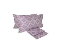 Laura Biagiotti, Set Lenzuola Matrimoniali Cotone, Completo Letto, 100% Cotone, Lenzuolo Sopra, Lenzuolo Con Angoli, Coppia Federe, Fantasia Geometrica Alcamar Cipria