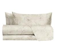 hermet Laura Biagiotti, Set Lenzuola Matrimoniali Cotone, Completo Letto a Fantasia, 100% Cotone, Lenzuolo Sopra + Lenzuolo Con Angoli + Coppia Federe, Tesia Avorio