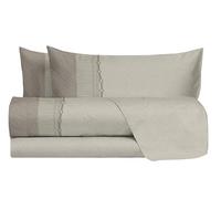hermet Laura Biagiotti, Set Lenzuola Matrimoniali Cotone, Completo Letto a Fantasia, 100% Cotone, Lenzuolo Sopra + Lenzuolo Con Angoli + Coppia Federe, Hecate Pesca