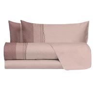 hermet Laura Biagiotti, Set Lenzuola Matrimoniali Cotone, Completo Letto a Fantasia, 100% Cotone, Lenzuolo Sopra + Lenzuolo Con Angoli + Coppia Federe, Hecate Rosa