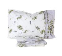 hermet Laura Biagiotti, Set Lenzuolo Matrimoniale In Percalle di Puro Cotone, Completo Letto 2 piazze,Margot Blu, 100% Cotone, Lenzuolo Sopra, Lenzuolo con Angoli, Coppia Federe, Camera da Letto
