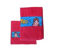 hermet Me contro Te set asciugamani ospite in spugna 1+1 55x100 colore fuxia