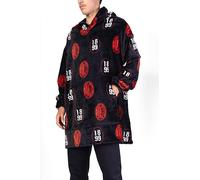 hermet Milan, Plaid con Maniche, Coperta Con Maniche e Cappuccio, Felpa da Casa con Cappuccio, Poncho Homewear, 100% Poliestere, Morbido e Caldo, Soft Touch, Taglia Unica, Prodotto Originale