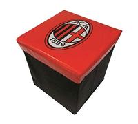hermet Milan Pouf Contenitore, Poliestere, Rosso, 31x31x33 cm