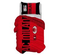 hermet Milan, Set Copripiumino Singolo in Cotone, Parure Copripiumino, Sacco + Federa, 100% Cotone, Prodotto Ufficiale, (Non Contiene Lenzuolo Sotto Con Angoli)