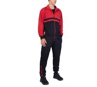 hermet Milan, Tuta da Casa Homewear in Felpa Garzata, Pigiama Homewear per Bambini e Ragazzi, con Scritta Milan Lato Cuore, Rosso, 12 Anni