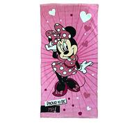 hermet Minnie | Telo Mare o Piscina In Spugna | 100% Cotone | 70 x 140 Rosa