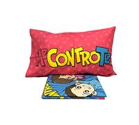 hermet Parure Copripiumino 1 Piazza Me Contro Te 100% Cotone, Rosa-azzurro