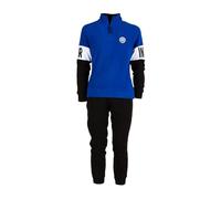 hermet Pigiama Inter, in Pile, Maglia Maniche Lunghe Pantalone, Pigiama Inter per Adulto, Unisex, Mezza Zip, Royal, Taglia L