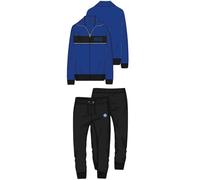 hermet Pigiama Inter Lungo Azzurro Nero Ragazzo Bambino Ufficiale Homewear Felpa con Zip e Pantalone Lungo 2050 Tuta Cotone (IT, età, 16 Anni, Regular, Azzurro)