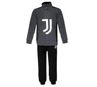 hermet Pigiama Juventus, in Pile, Maglia Maniche Lunghe Pantalone, Pigiama Juventus per Bambino o Ragazzo, Mezza Zip, Antracite, Taglia 12 Anni