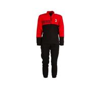 hermet Pigiama Milan, in Pile, Maglia Maniche Lunghe Pantalone, Pigiama Milan per Adulto, Unisex, Full Zip, Rosso, Taglia S