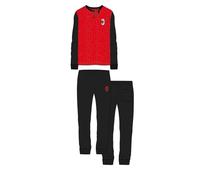 hermet Pigiama Ragazzo Lungo in Puro Cotone MILAN Prodotto Ufficiale Art. T20 2010 (rosso, 14 anni)