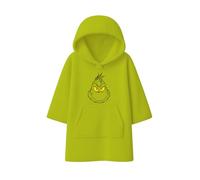 hermet Plaid con Maniche Grinch, Coperta Con Maniche e Cappuccio, Felpa da Casa con Cappuccio, Poncho Homewear, 100% Poliestere, Morbido e Caldo, Soft Touch, Taglia Unica