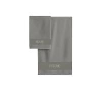 hermet Set Asciugamani Bagno Ferre', 2 Pezzi, Viso 60x100 + Ospite 40x60, 100% Cotone