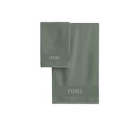 hermet Set Asciugamani Bagno Ferre', 2 Pezzi, Viso 60x100 + Ospite 40x60, 100% Cotone