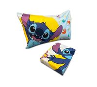 hermet Set Lenzuola 1 Piazza In Flanella Stitch, 100% Cotone, Set 3 Pezzi, Lenzuolo + Sotto con Angoli + Federa, Singolo