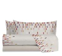 hermet Set Lenzuola Letto Matrimoniale In 100% Cotone Fantasia, Completo Letto 2 Piazze, Lenzuolo da Sopra + Lenzuolo con Angoli +2 Federe, Fedora Rosa